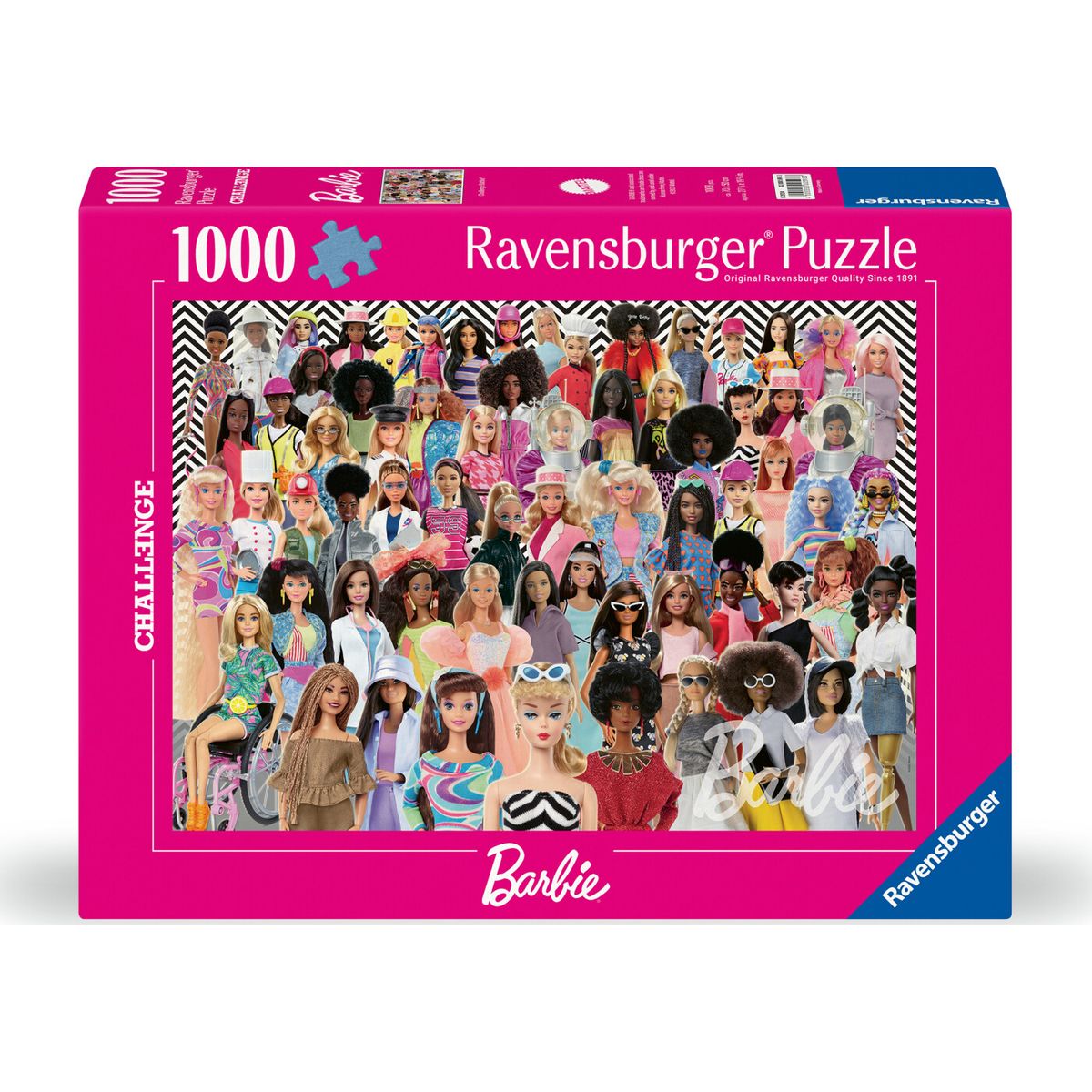 Ravensburger - Barbie Puslespil - Challenge - 1000 Brikker