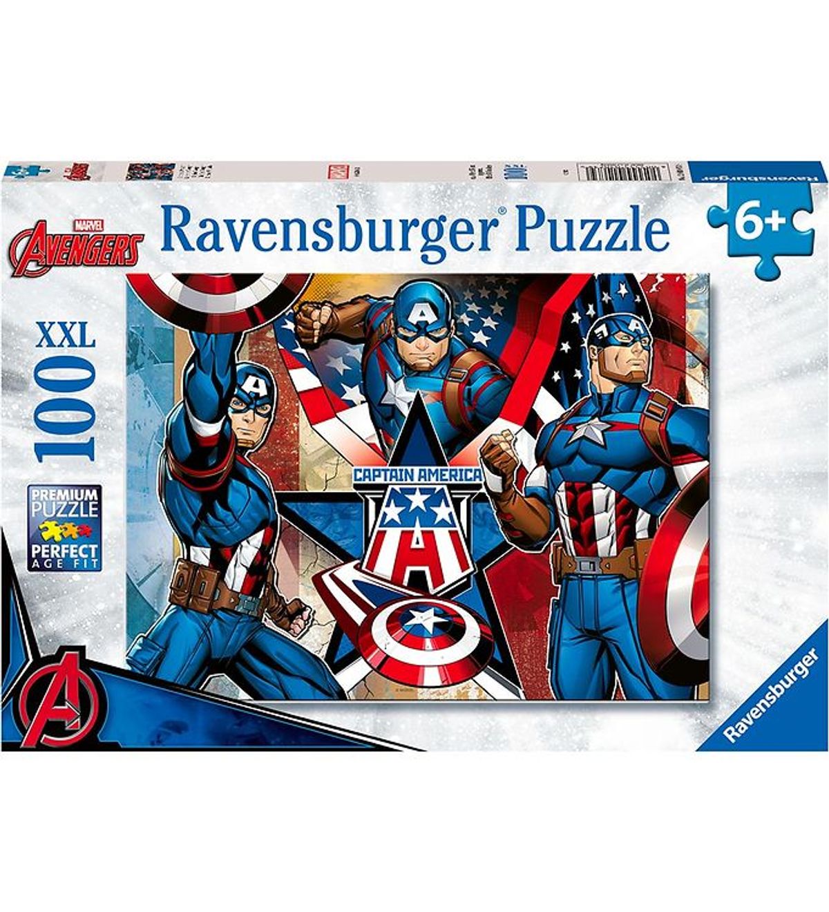 Ravensburger Puslespil - 100 Brikker - Marvel Captain America