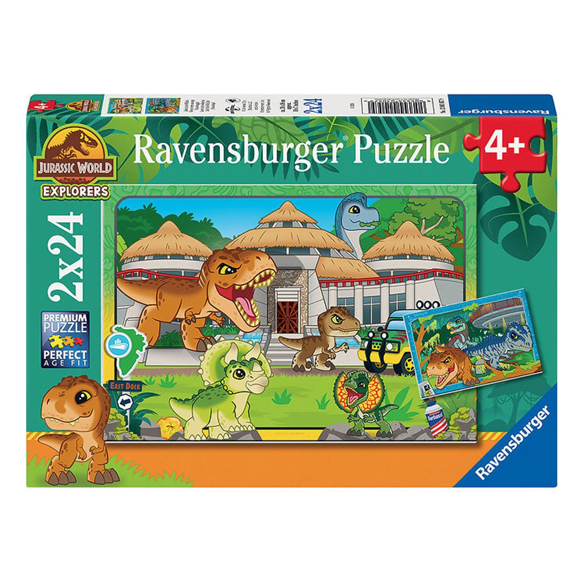 Ravensburger Puslespil - 2x24 Brikker - Jurassic World Explorers