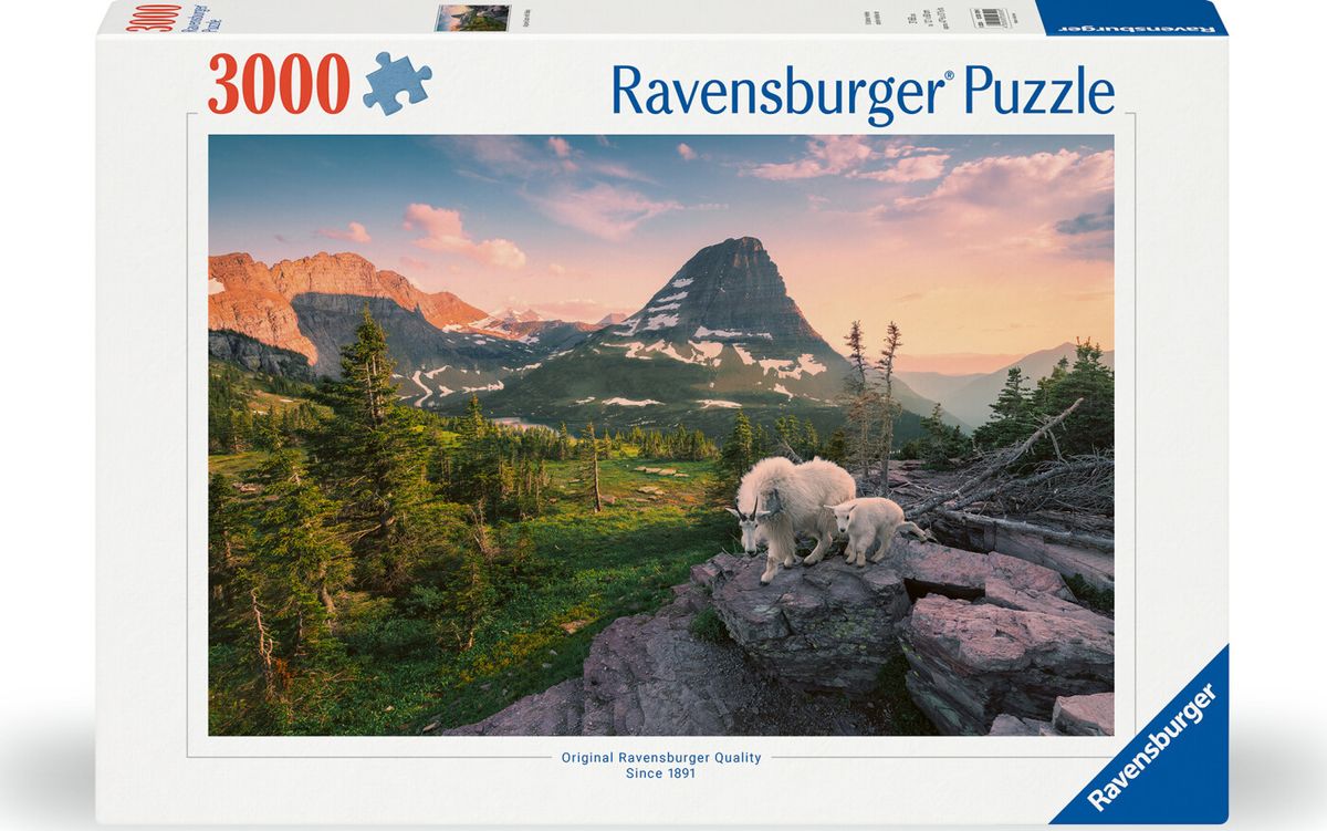 Ravensburger Puslespil - 3000 Brikker - Geder I Bjergene