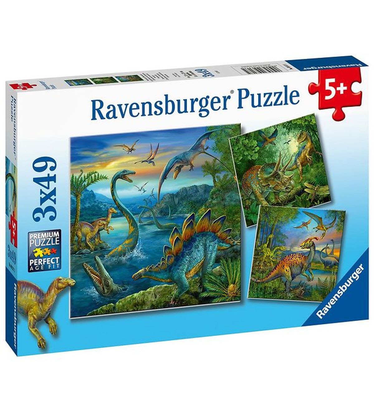 Ravensburger Puslespil - 3x49 Brikker - Dinosaur Facinaiton