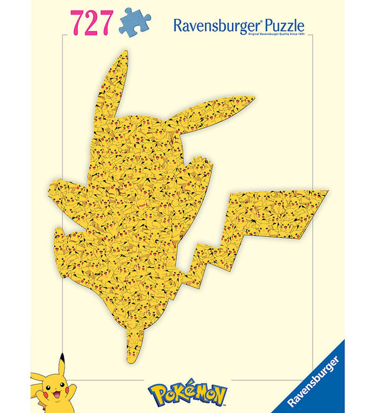 Ravensburger Puslespil - 727 Brikker - Pokémon Shaped Pikachu