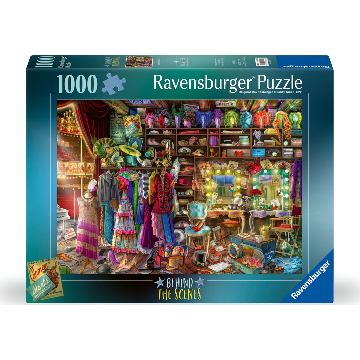 Ravensburger Puslespil - Behind The Scenes - 1000 Brikker