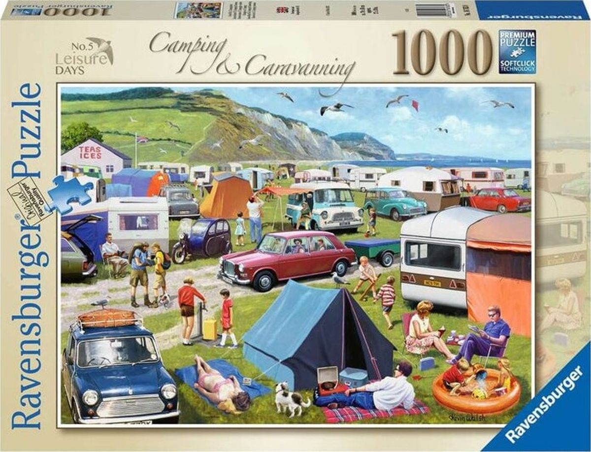 Ravensburger Puslespil - Camping And Caravanning - 1000 Brikker