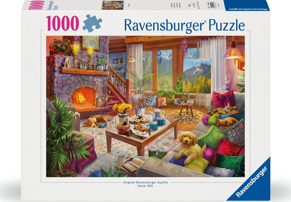 Ravensburger Puslespil - Cozy Cabin - 1000 Brikker