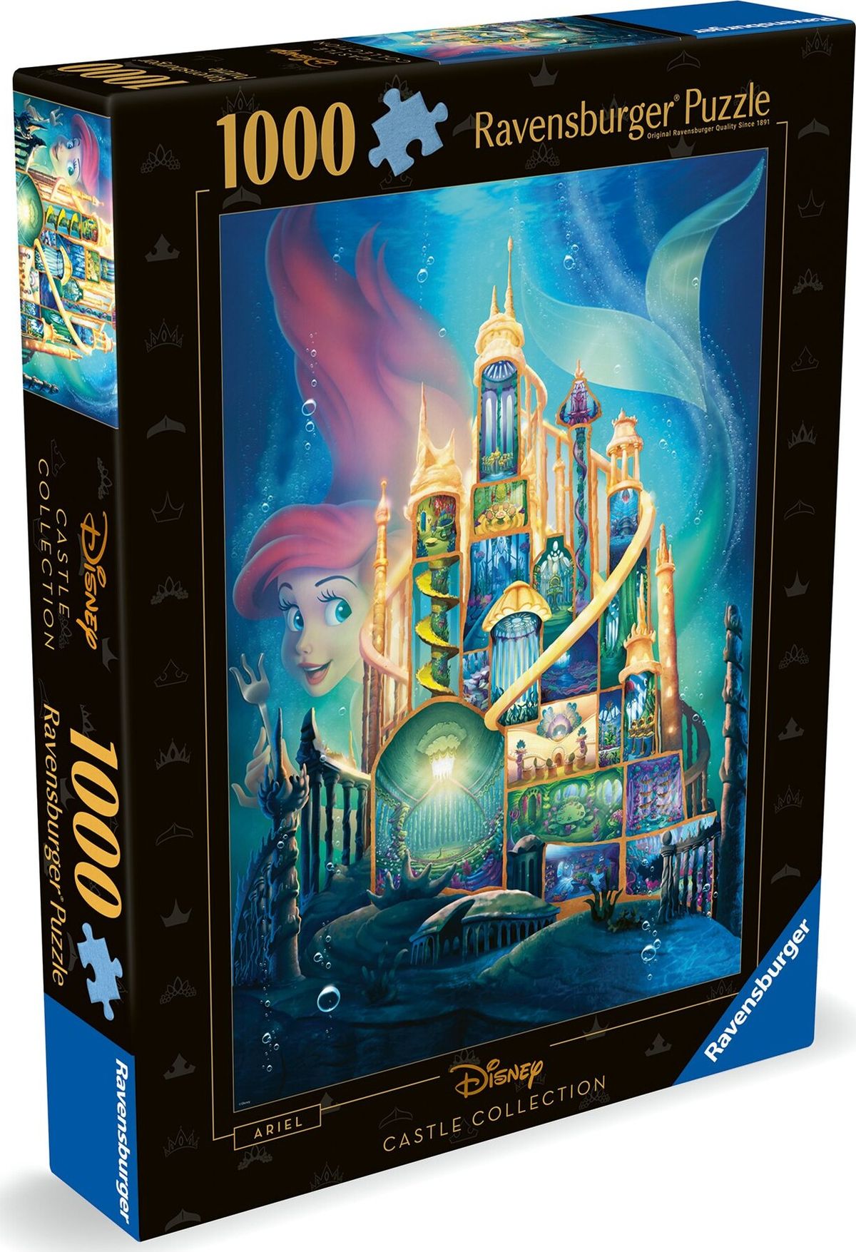 Ravensburger Puslespil - Disney Castle - Ariel - 1000 Brikker