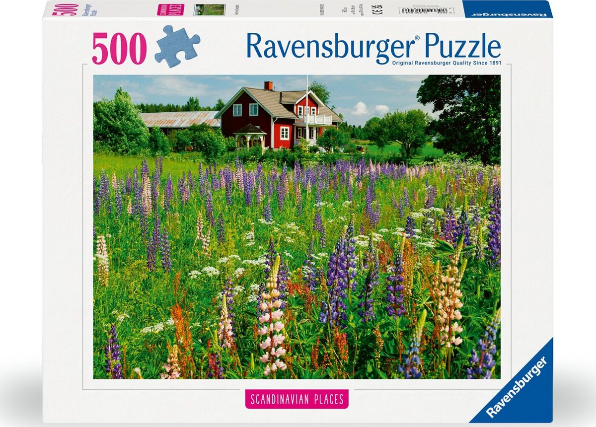 Ravensburger Puslespil - Farm In Sweden - 500 Brikker