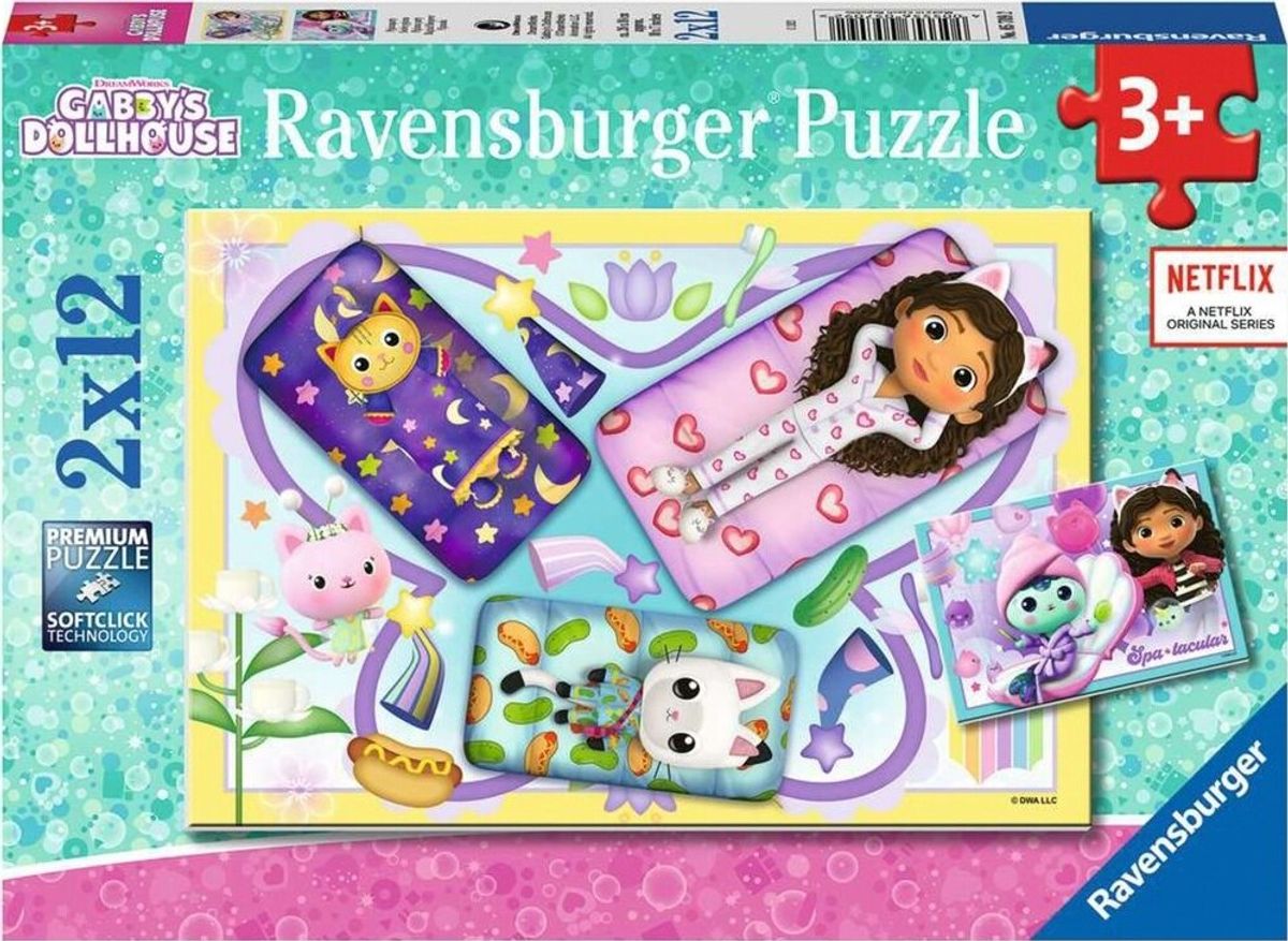 Ravensburger Puslespil - Gabbys Dukkehus - 2x12 Brikker