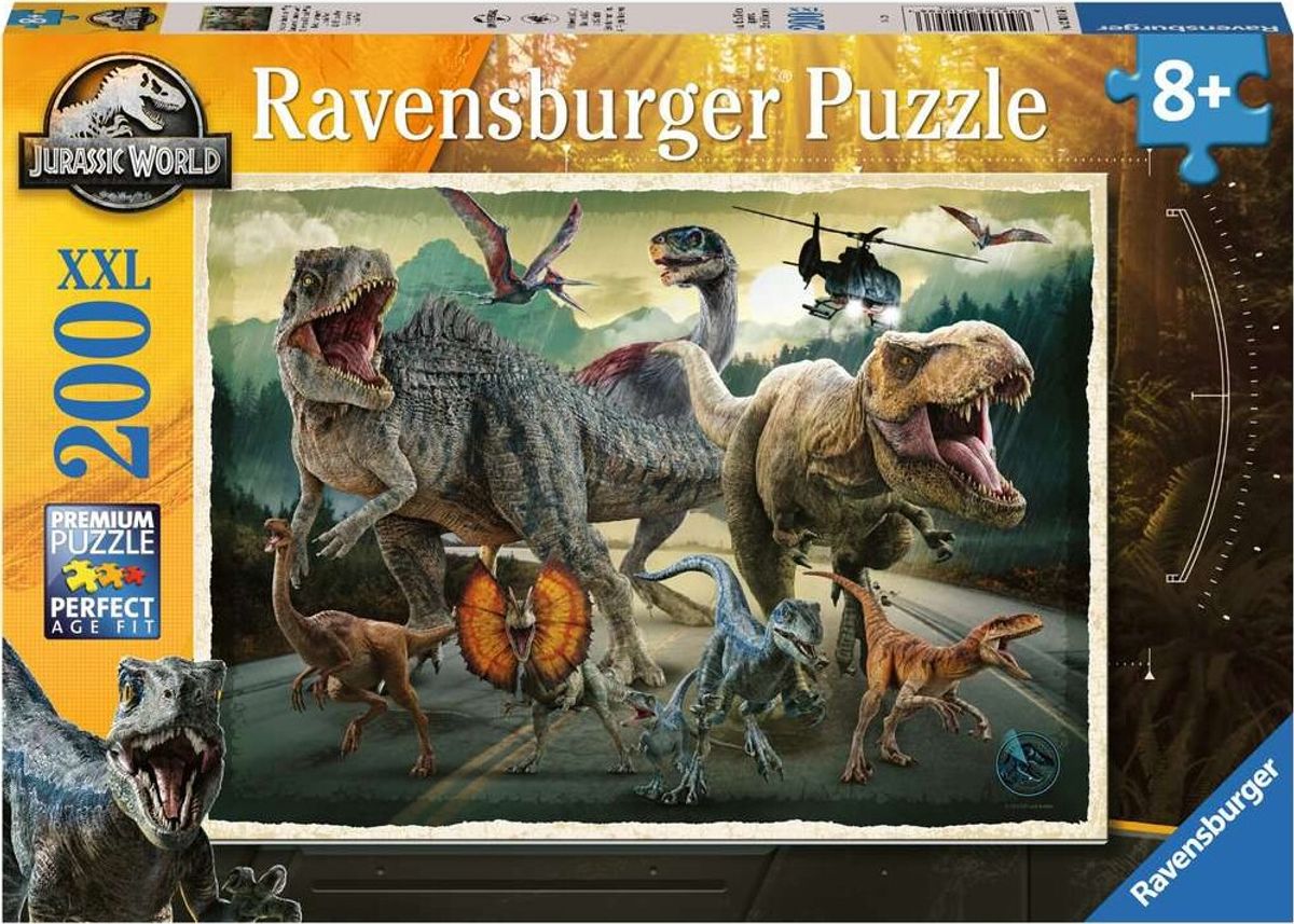 Ravensburger Puslespil - Jurassic World - 200 Xxl Brikker