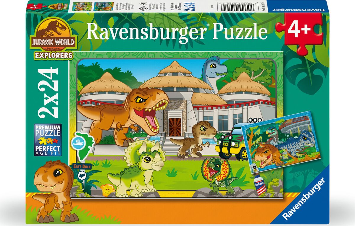 Ravensburger Puslespil - Jurassic World Explorers - 3x49 Brikker