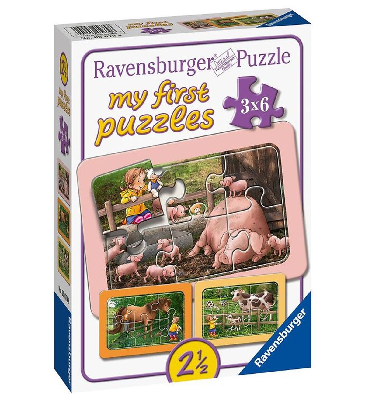 Ravensburger Puslespil - My First - 3 Forskellige - Exploring Th