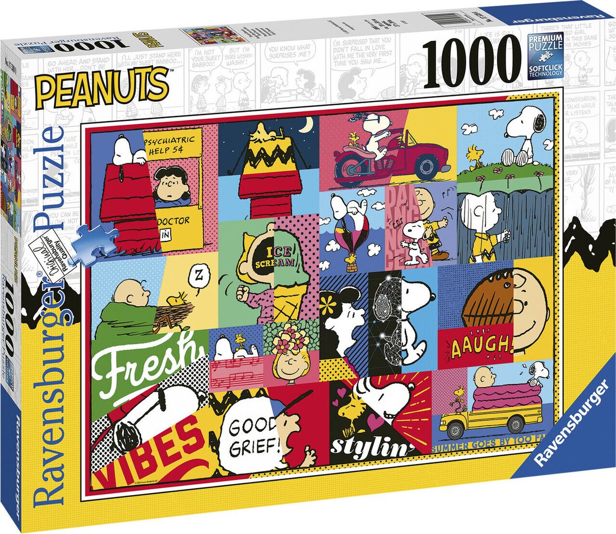 Ravensburger Puslespil - Peanuts - Snoopy Moments - 1000 Brikker