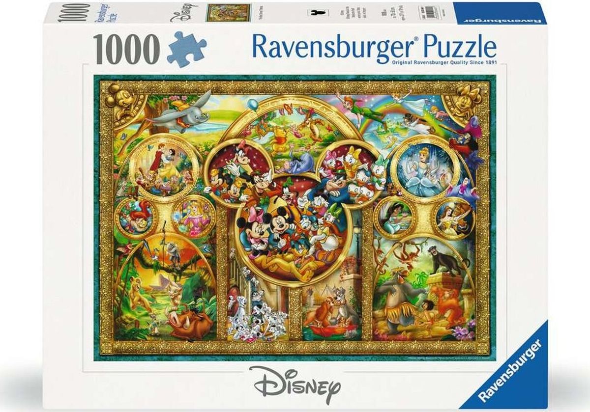 Ravensburger Puslespil - The Best Disney Themes - 1000 Brikker