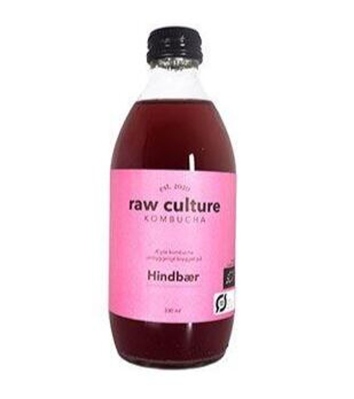 Raw Culture Kombucha Hindbær Ø, 330ml