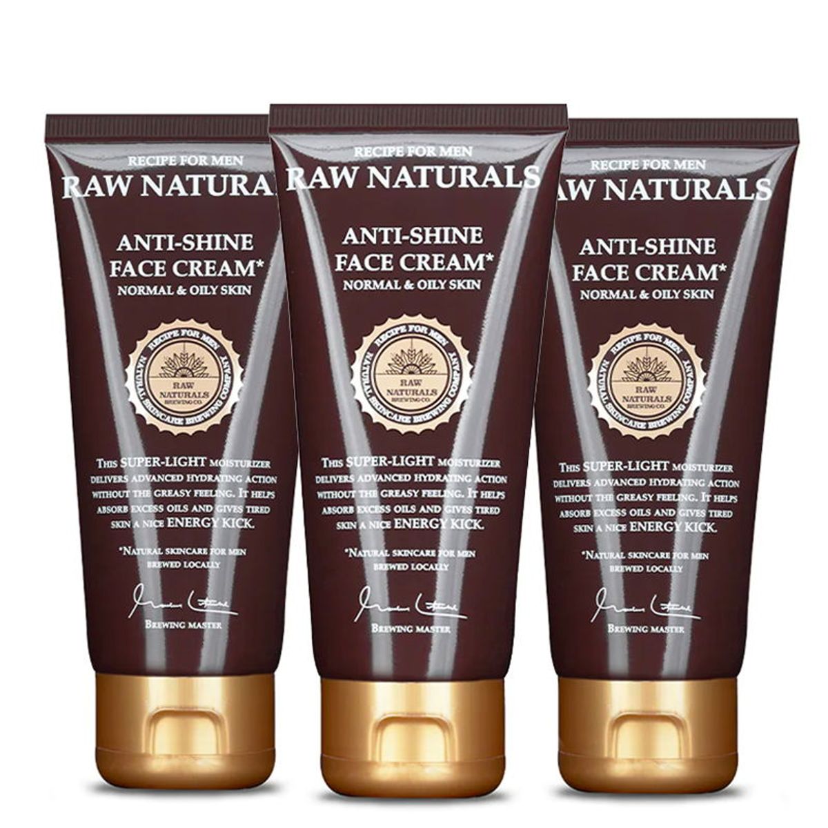 Raw Naturals Anti-Shine Face Cream (3-pak)