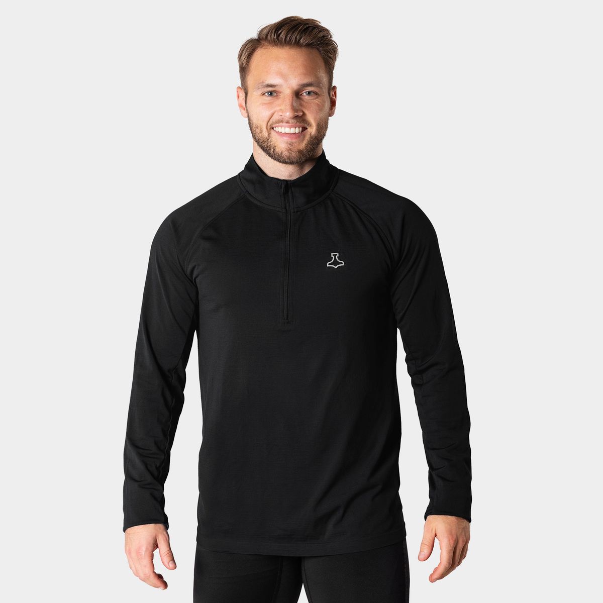 RE-LIITE 1/4 ZIP SHIRT (MEN) - Black