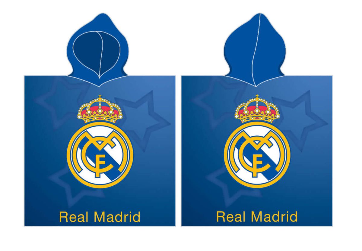 Real Madrid Badehåndklæde / Poncho med hætte - 55x115 cm.