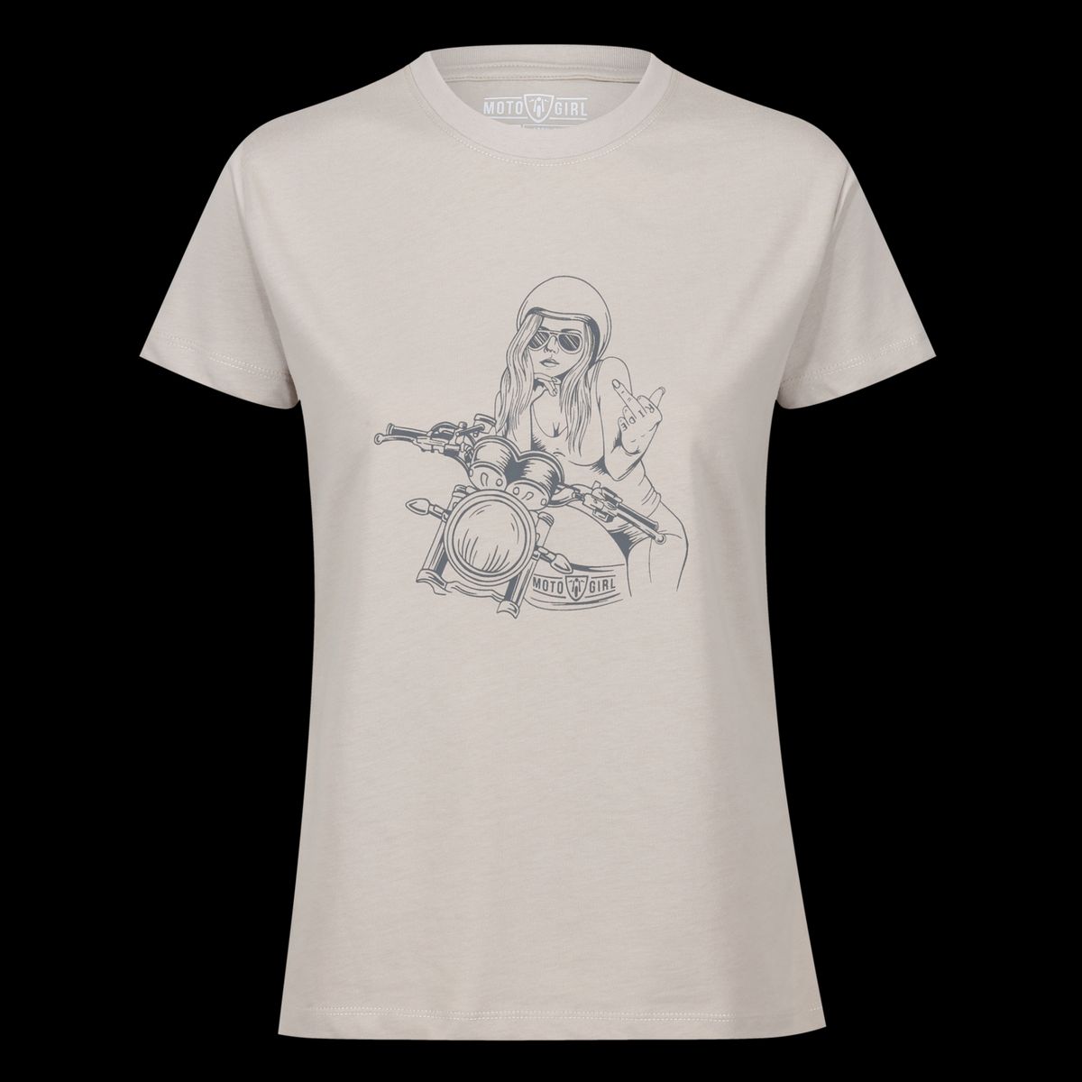 REBEL GIRL - Lady Motorcykel T-shirt - Sand