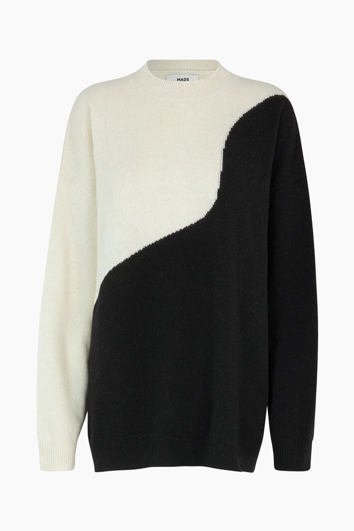 Recy Soft Snit Sandra Sweater - Black/Winter White - Mads Nørgaard - Mønstret M