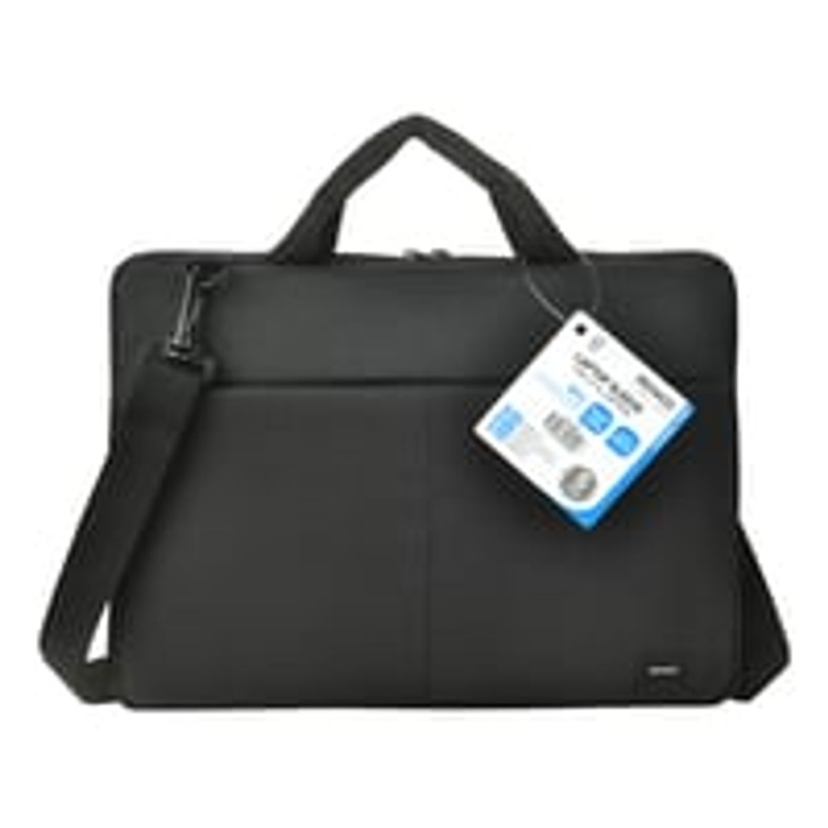 Recycled 13-14" Laptop sleeve, handles, shoulder strap,black