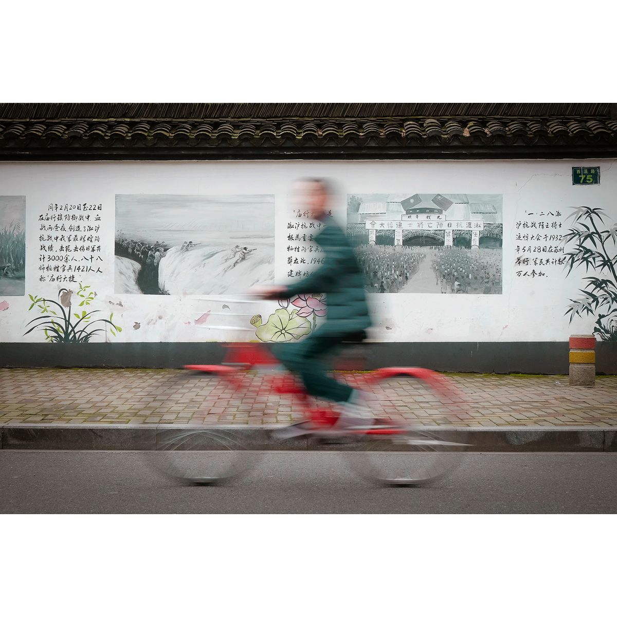 Red Bicycle af Julie Aucoin