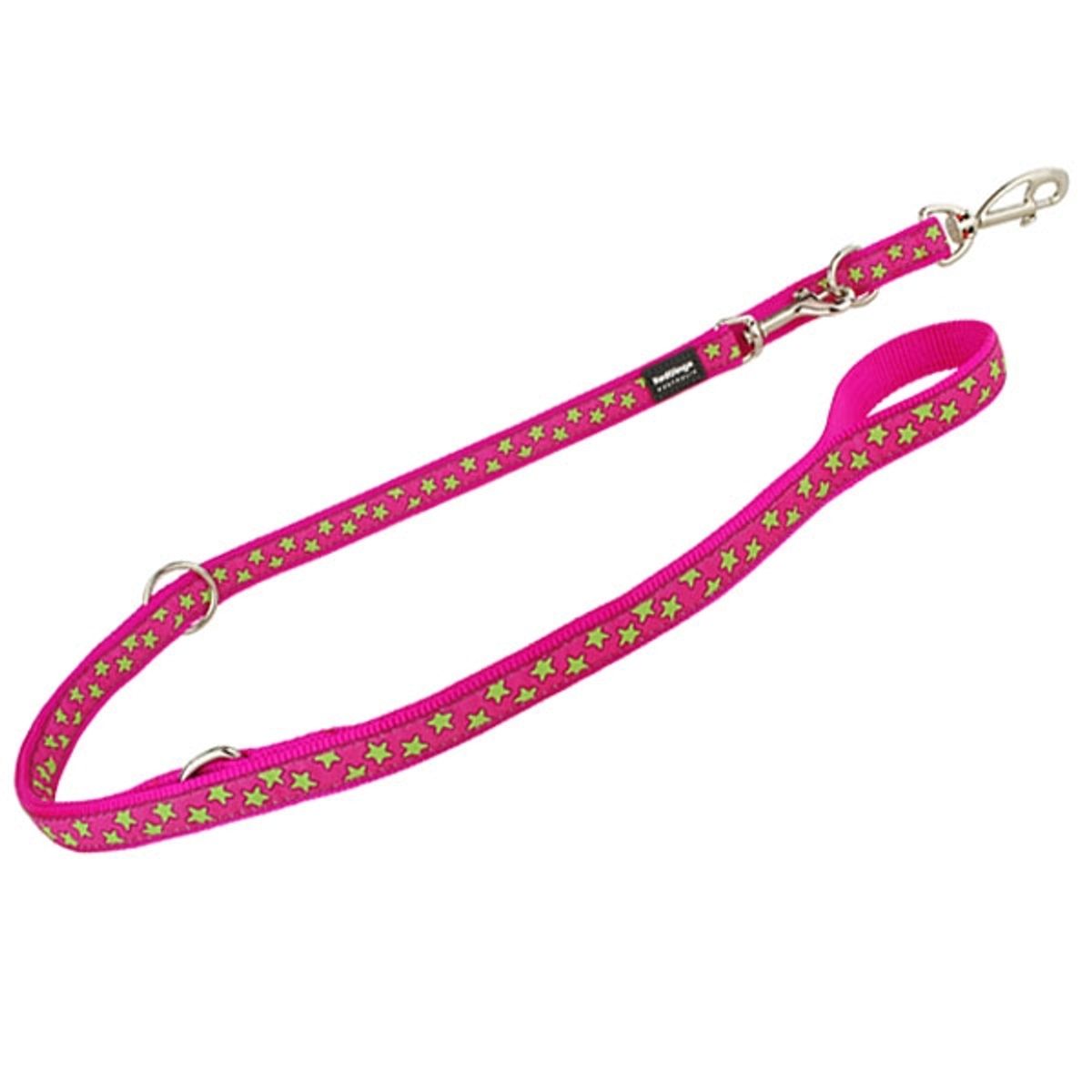 Reddingo dressurline Pink med lime stjerner-1,5 cm