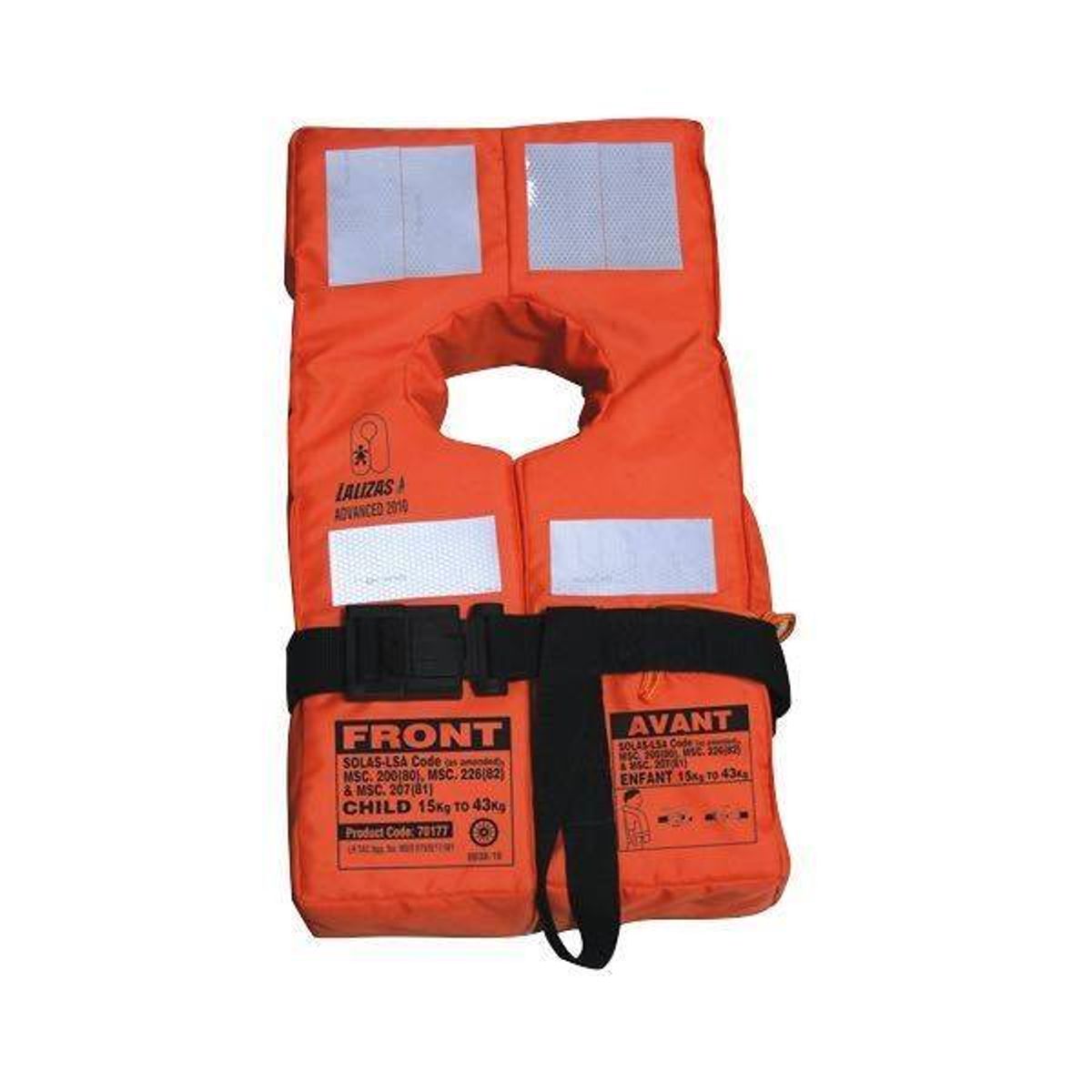 Redningvest solas godkendt lsa code 2010 -str. 15-43kg - 1188681