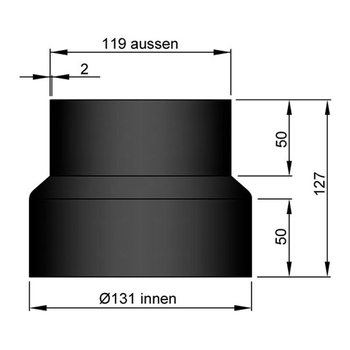 Reduktion - Ø130/120mm