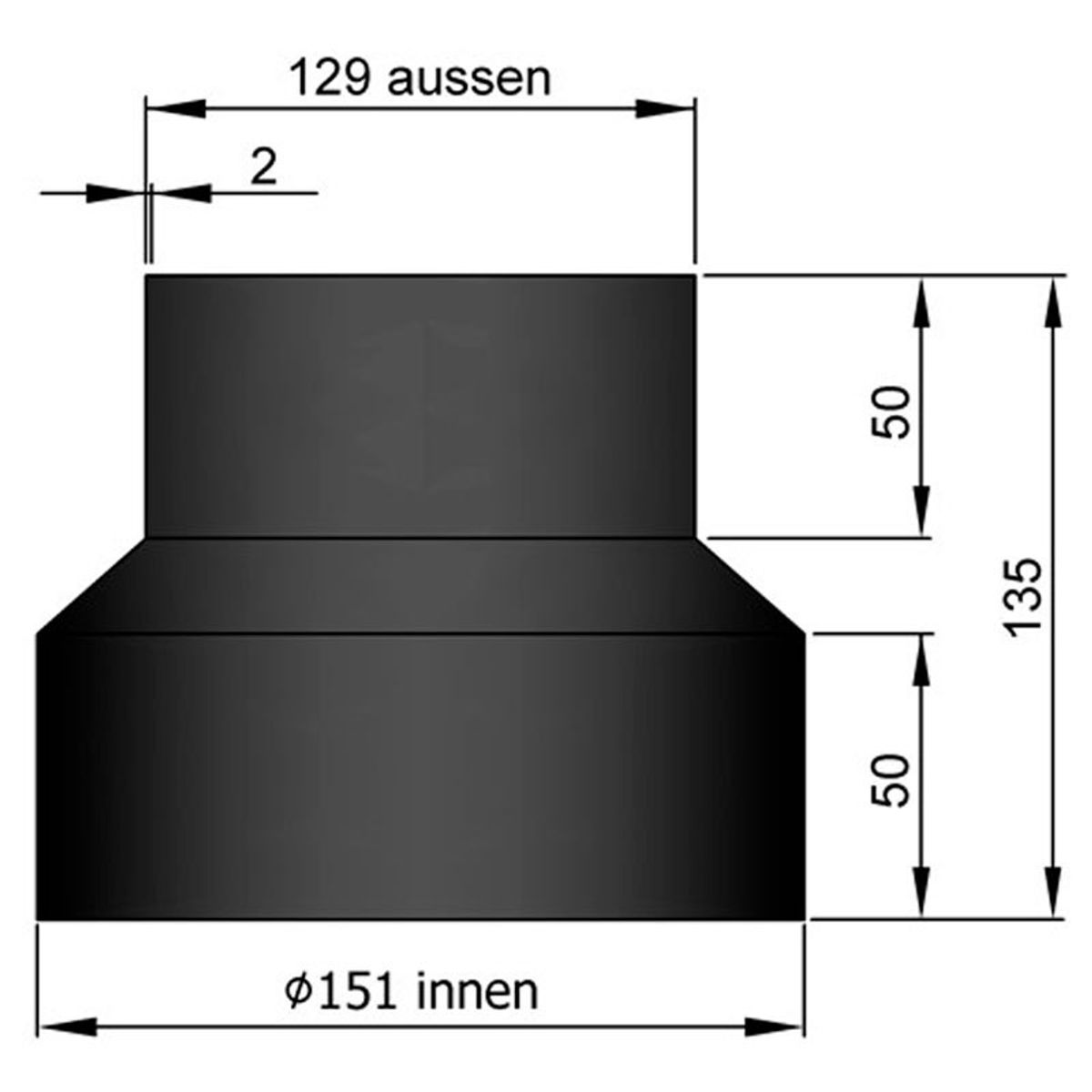 Reduktion - Ø150/130mm