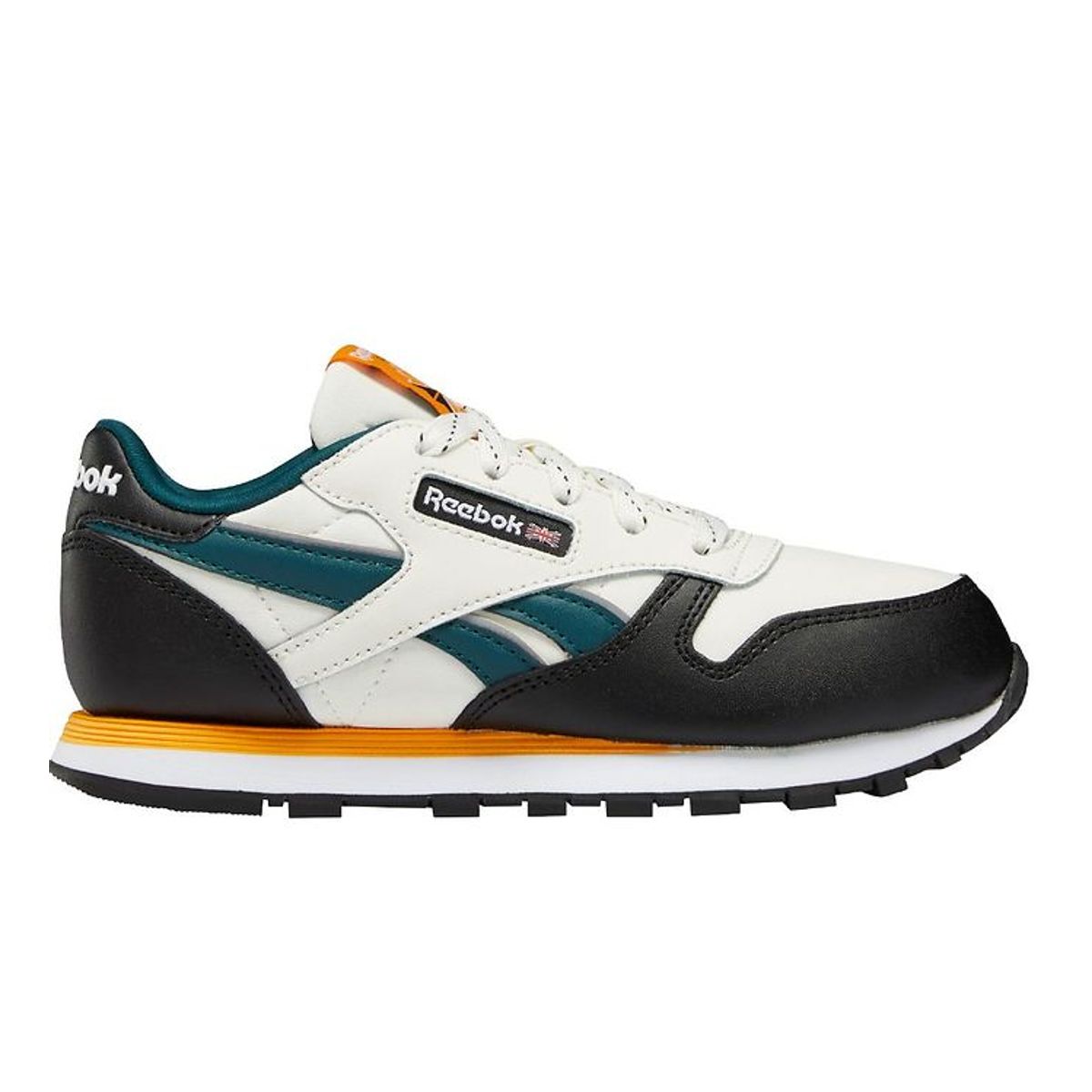 Reebok Sko - Leather - Chalk/Core Black/Semi Solar Gold