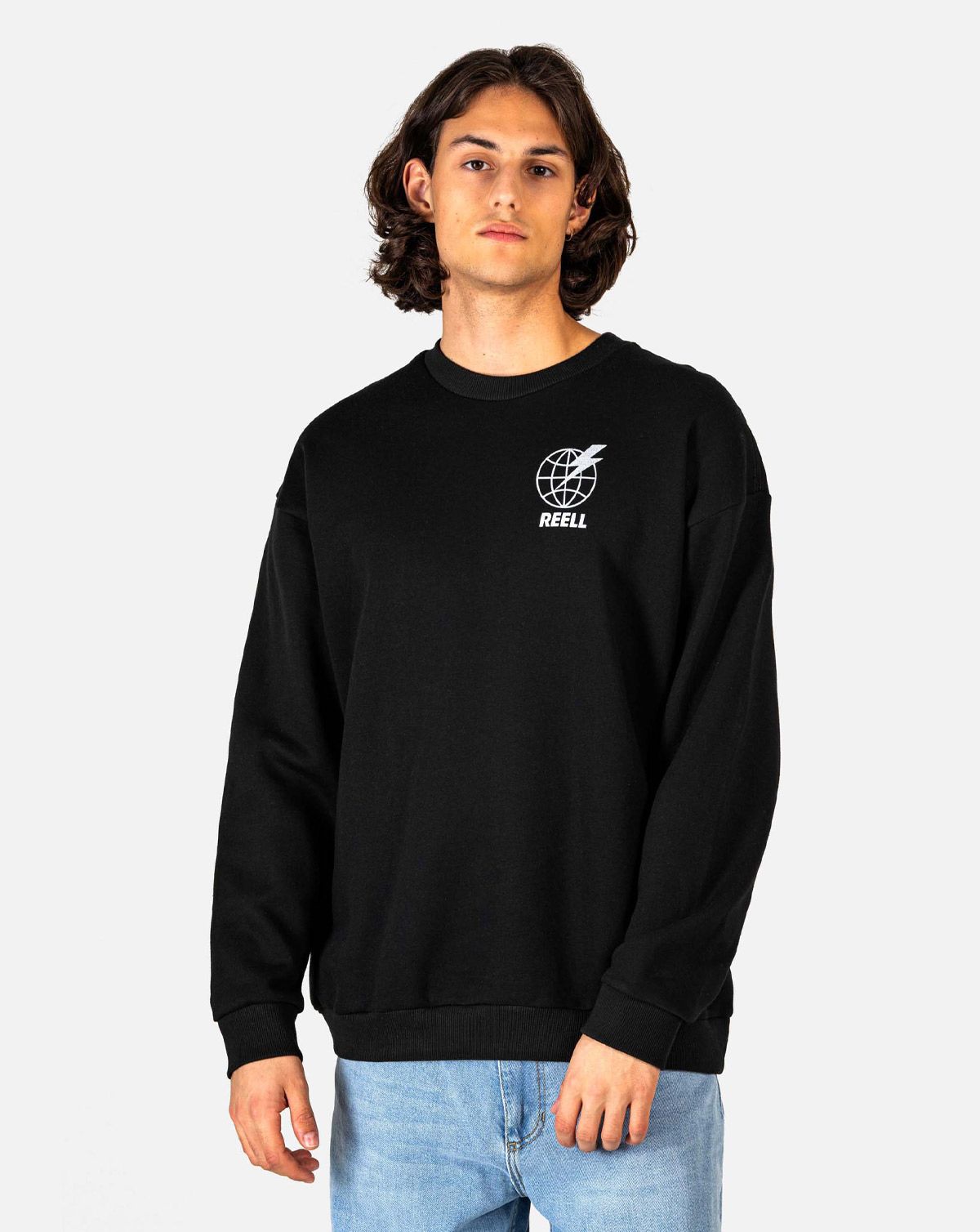 Reell Mondo Crewneck m. Rund hals Sort