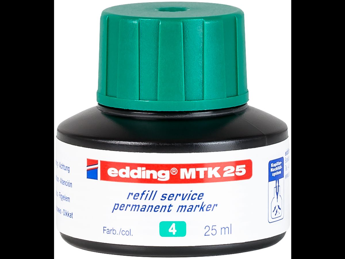 Refill Edding ink Permanent 25 ml Grøn