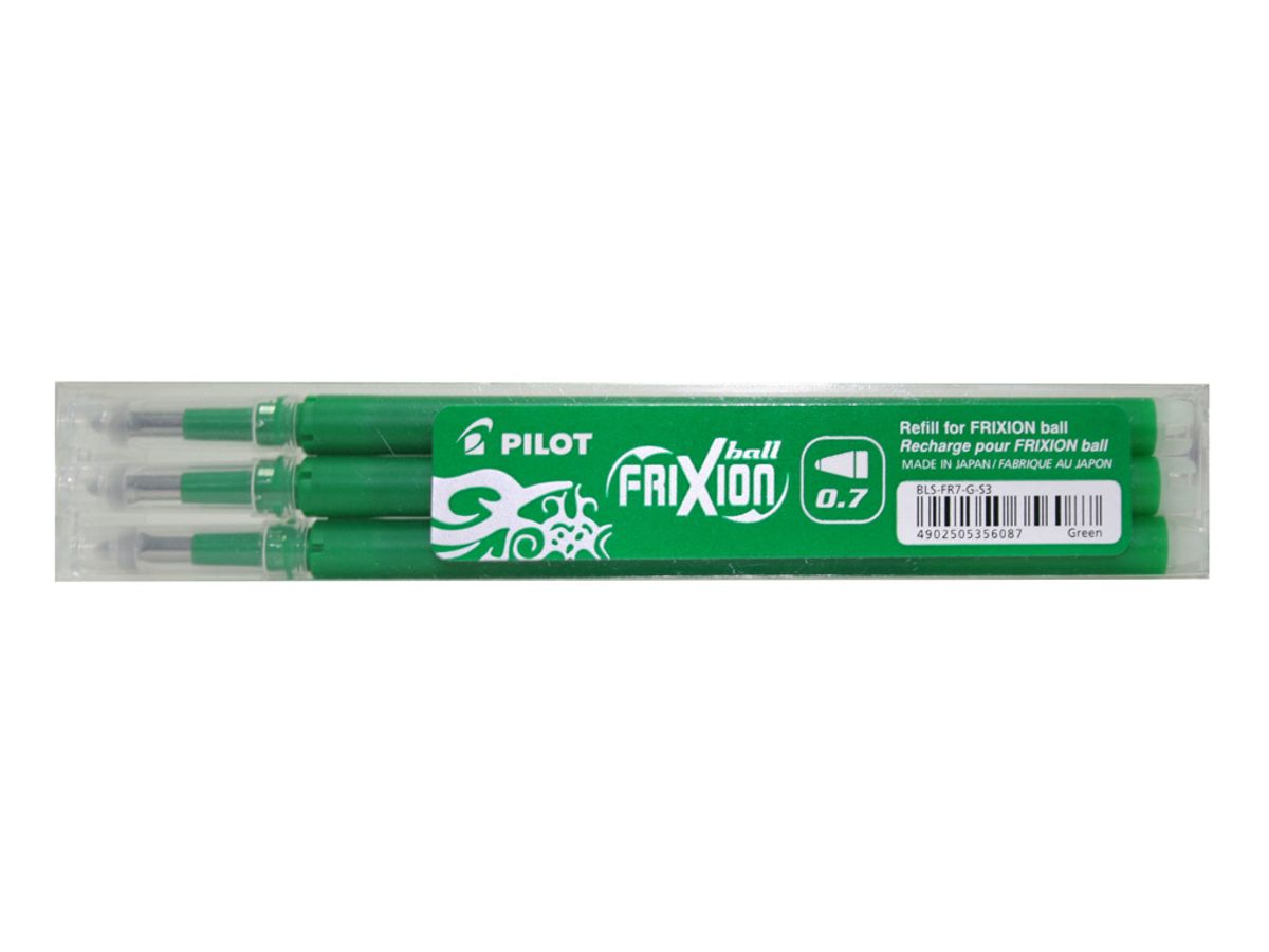 Refill Pilot Frixion Grøn 0,7 mm 3-stk