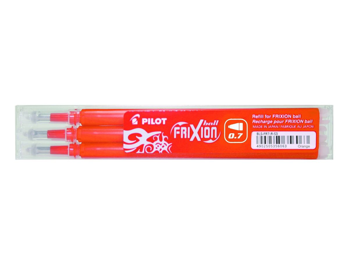 Refill Pilot Frixion Orange 0,7 mm 3-stk