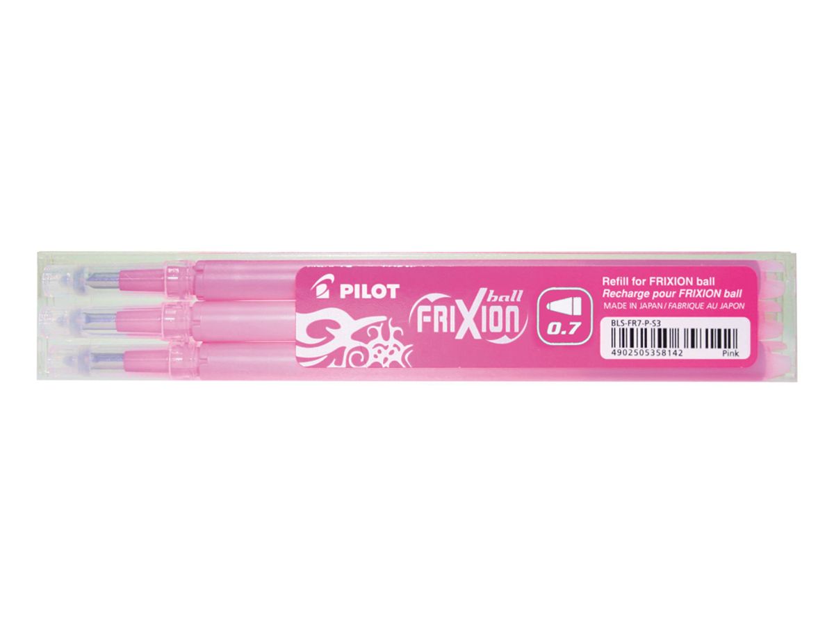 Refill Pilot Frixion Pink 0,7 mm 3-stk