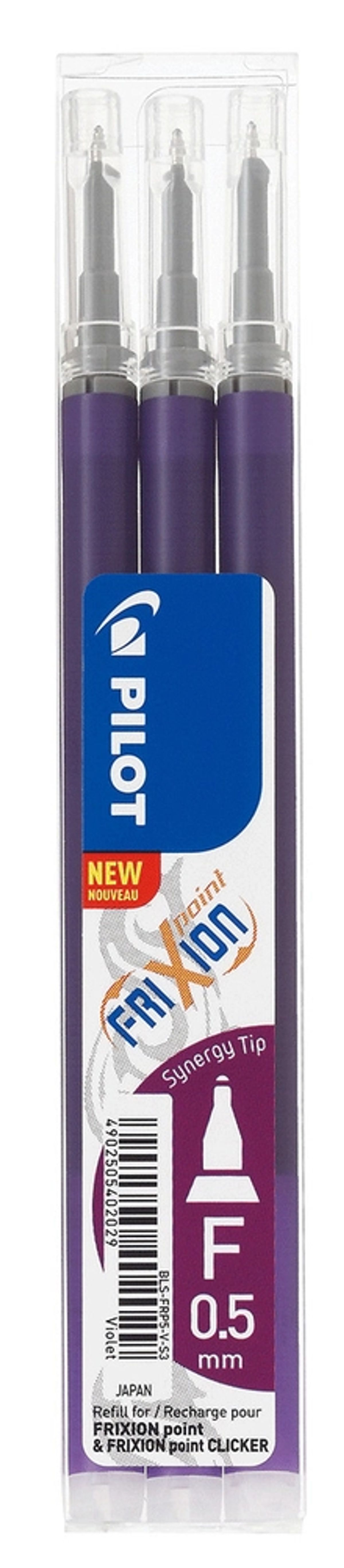 refill pilot frixion point clicker violet 0,5mm pak m/3 stk