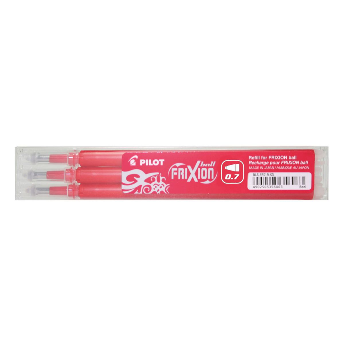 Refill Pilot Frixion rød 0,7 mm 3-stk