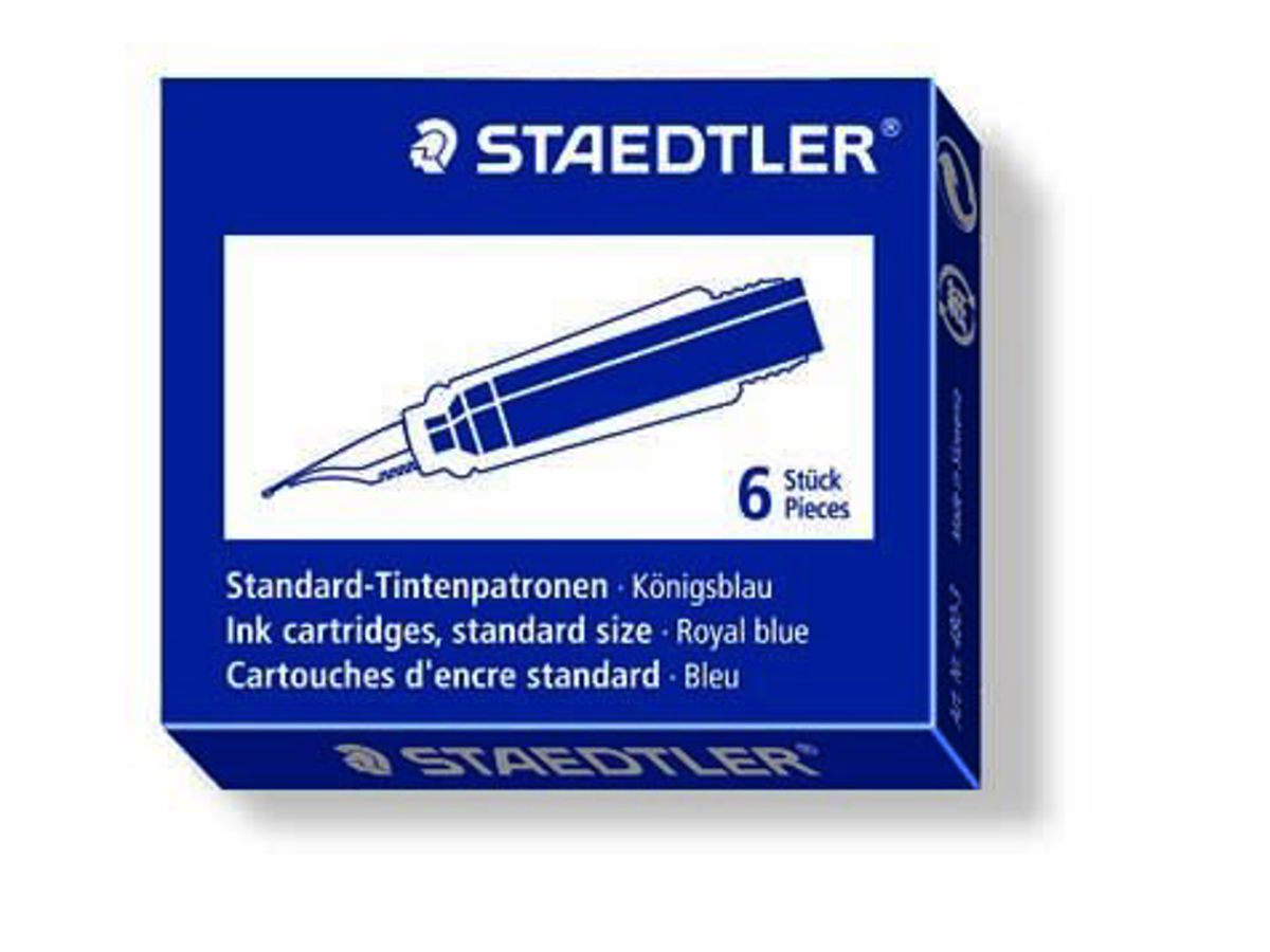 Refill til Fyldepen Staedtler blå 6 stk