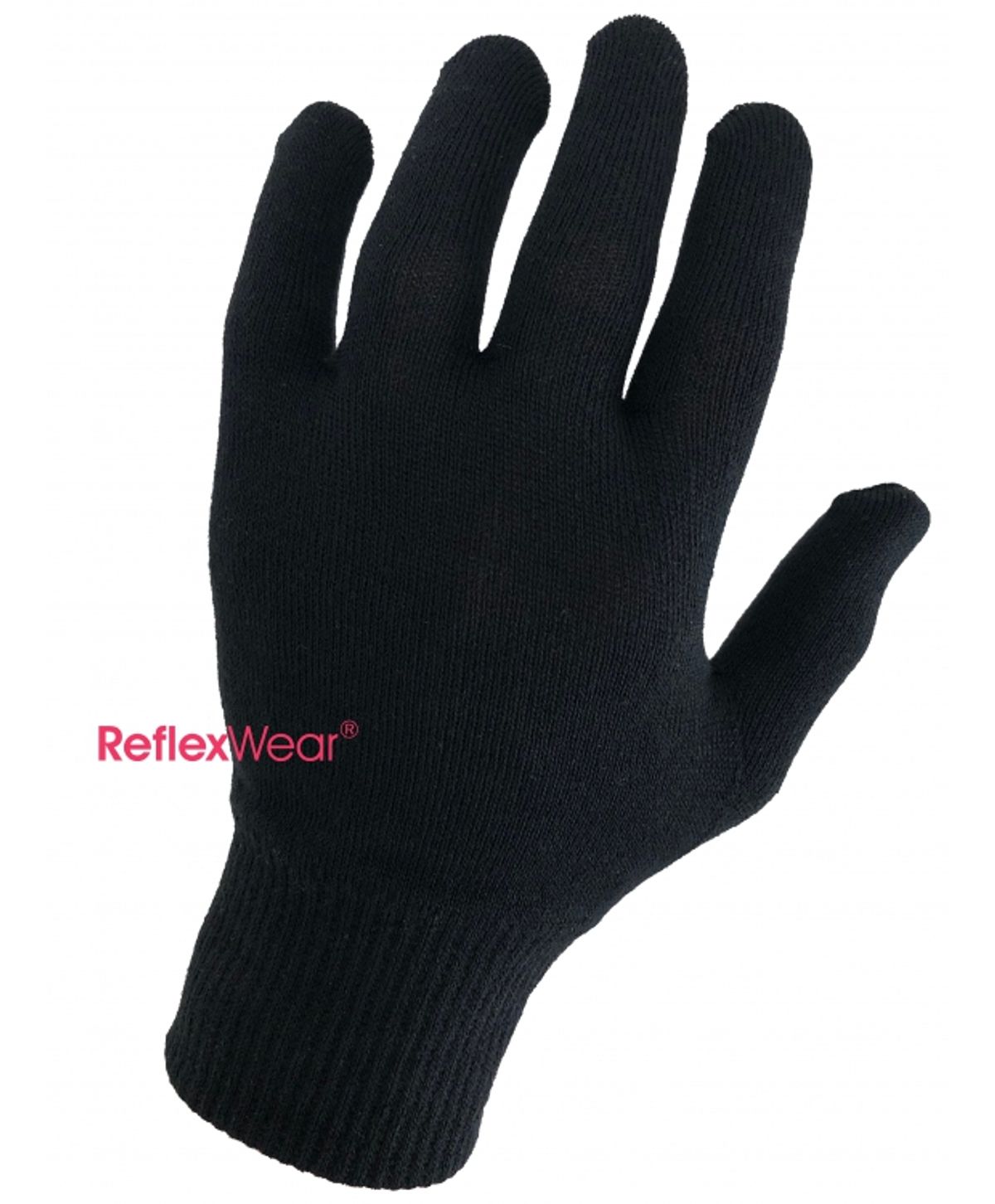 ReflexWear ® Tynde Handsker med fingre i sort. Unisex