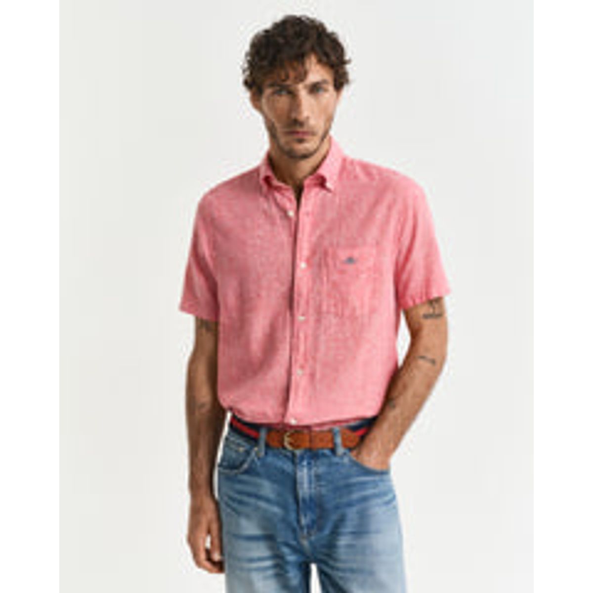 Reg Cotton Linen SS Shirt