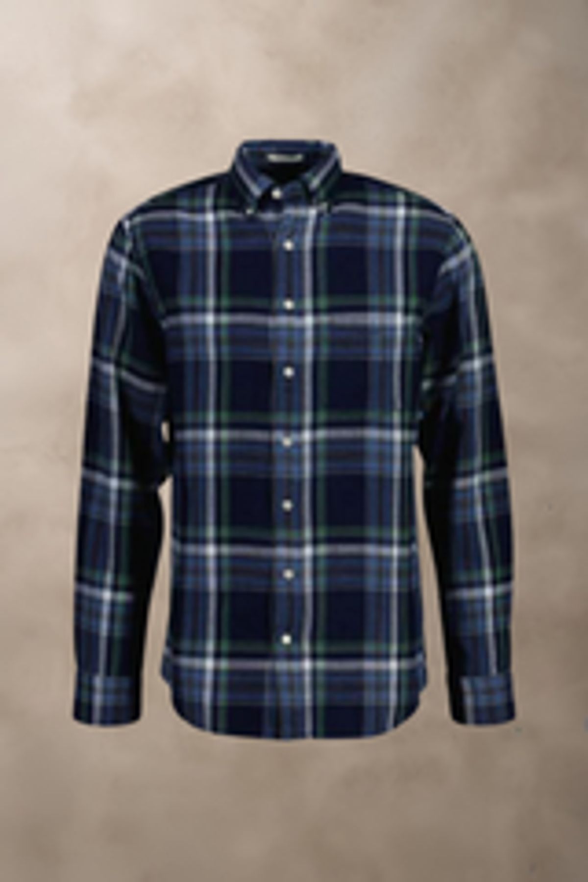 Reg Indigo Twill Check Shirt