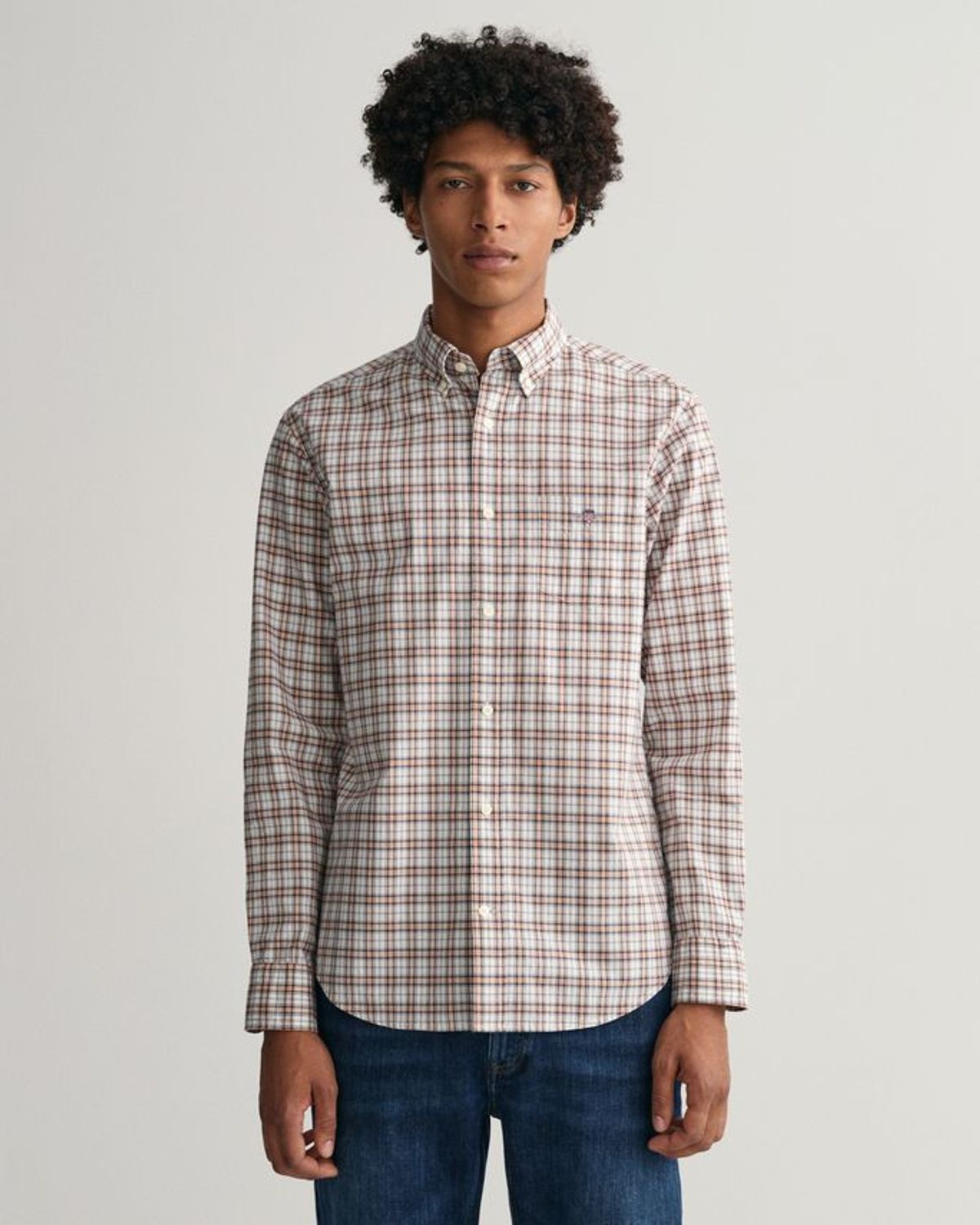 REG POPLIN MICRO CHECK SHIRT