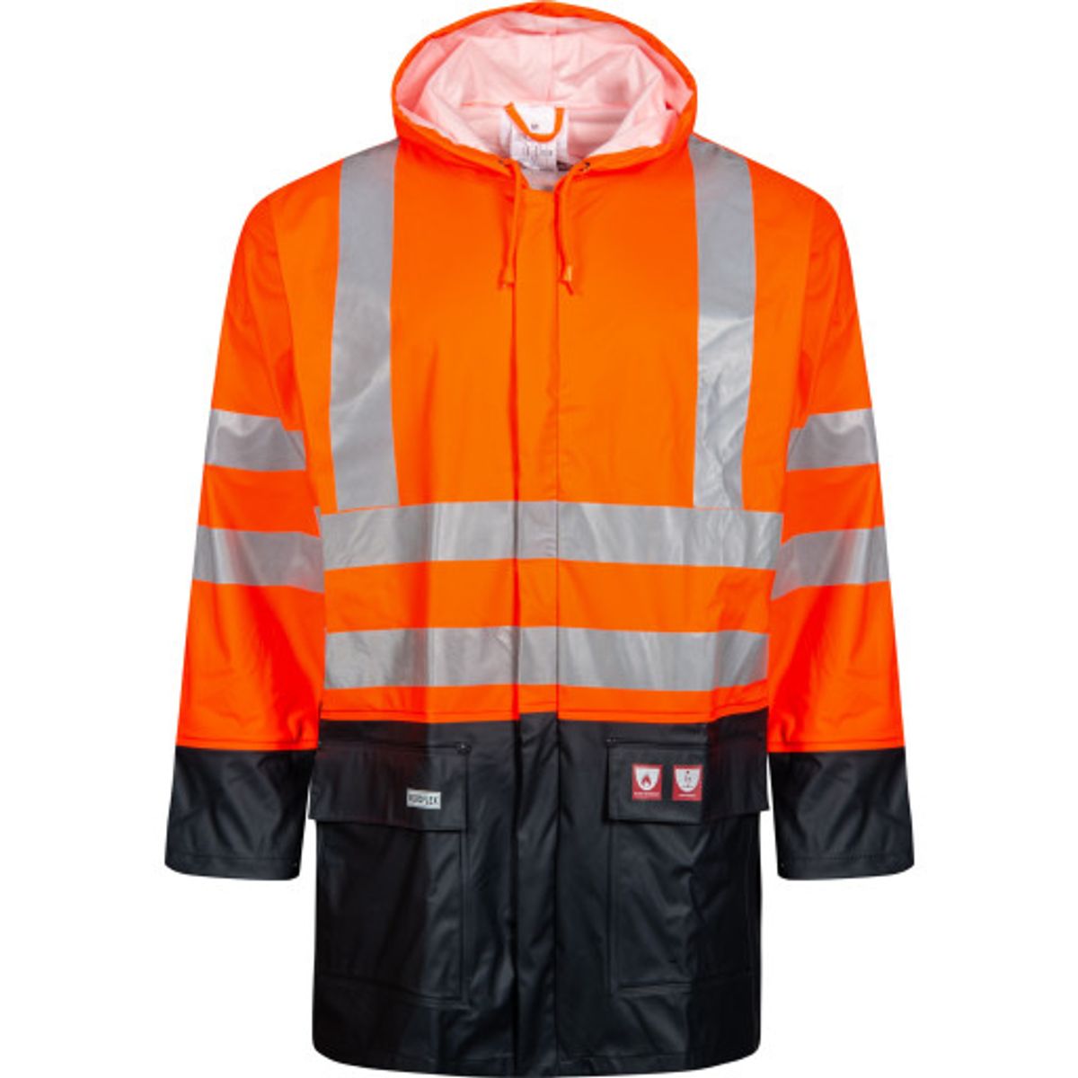 Regnjakke hi-viz orange 2xl