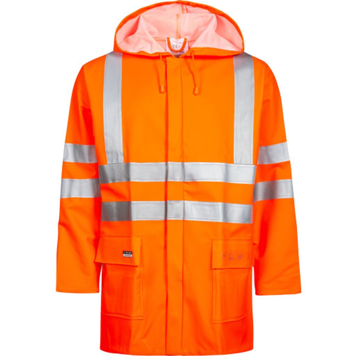 Regnjakke hi-viz orange xl