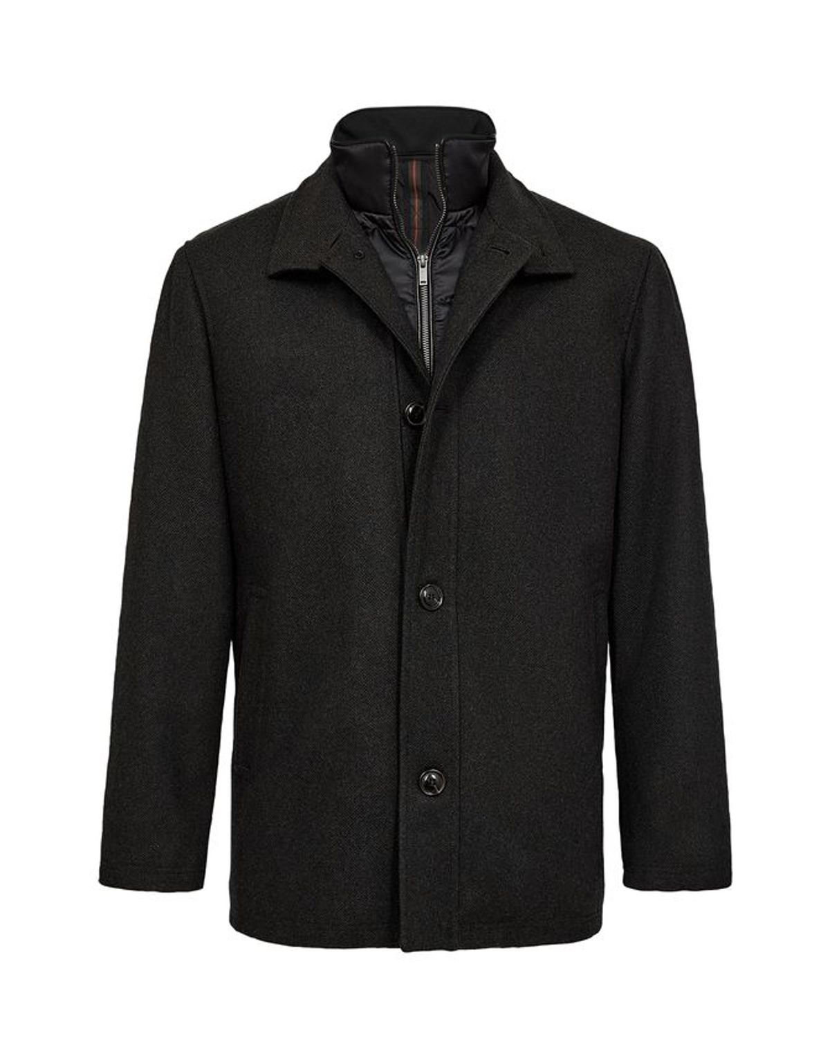 Regular fit wool jacket