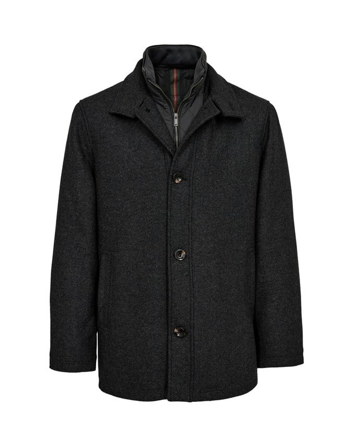 Regular fit wool jacket