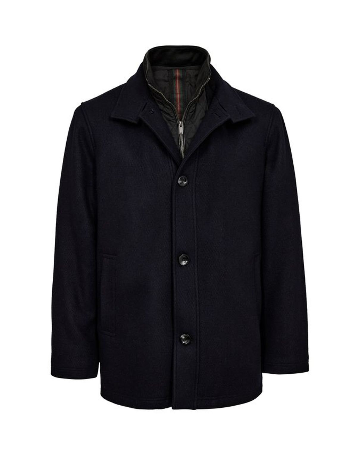 Regular fit wool jacket