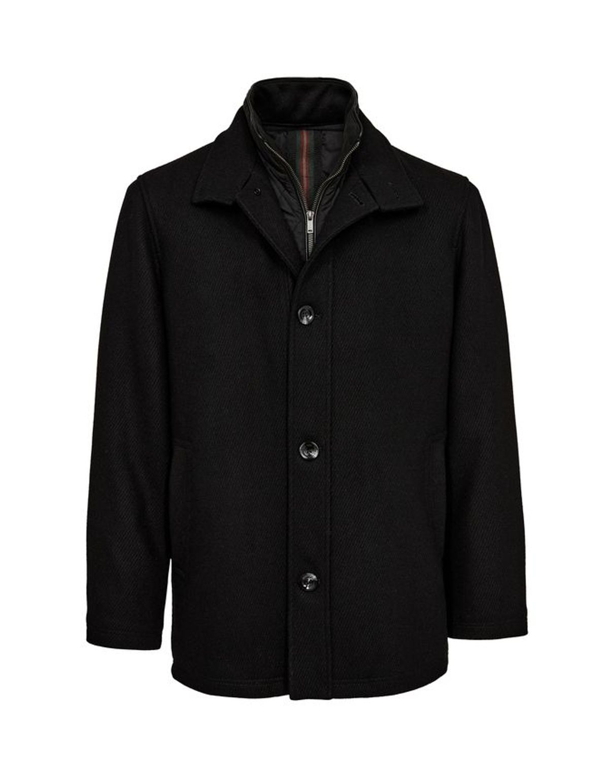 Regular fit wool jacket