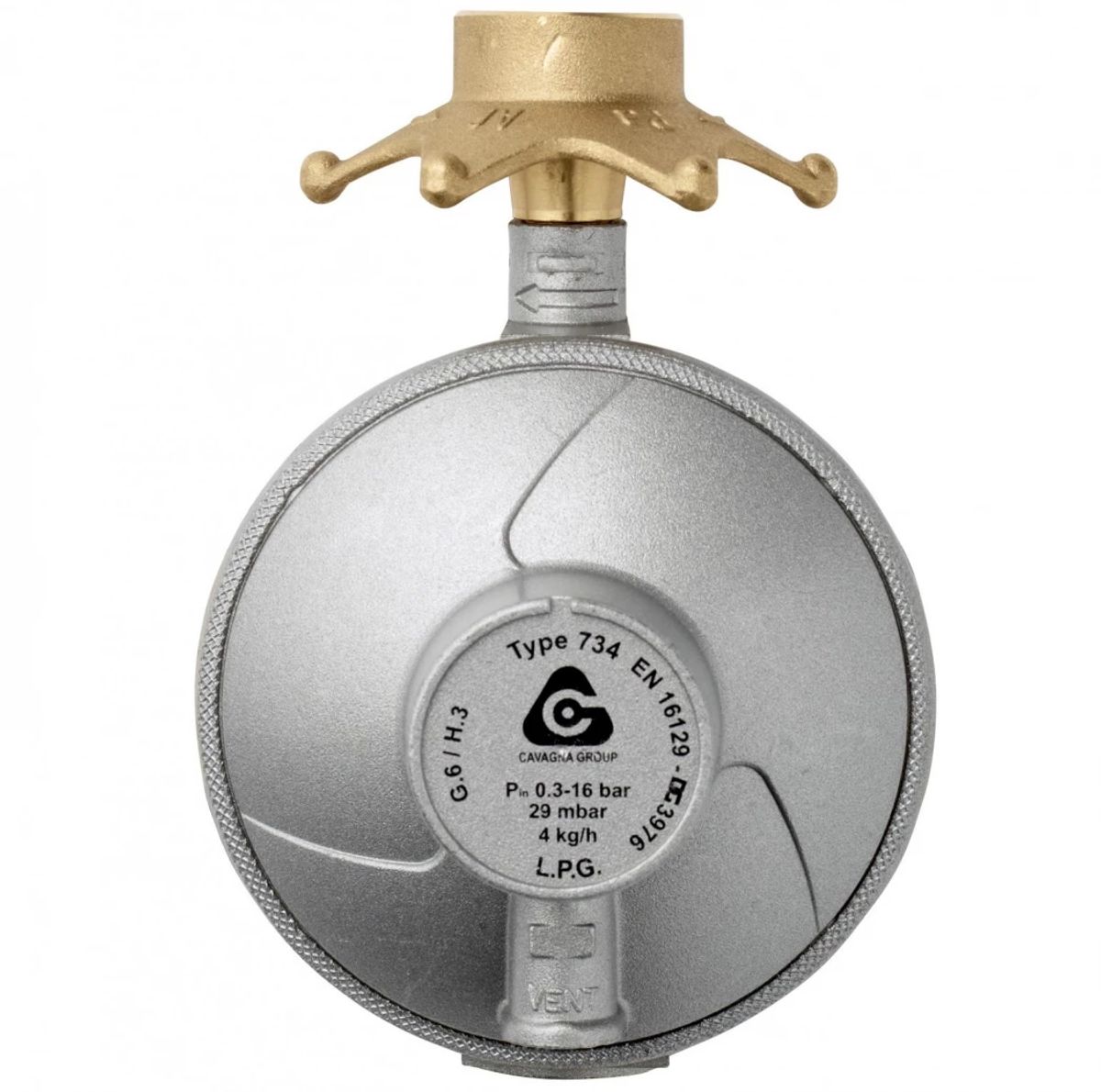 Regulator lavtryk til 33 kg. gasflaske