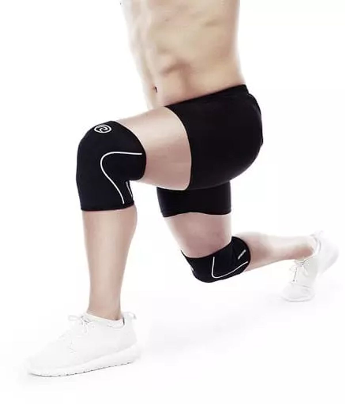 Rehband RX Knee Sleeve 5mm Knæbind Sort med hvid XXL